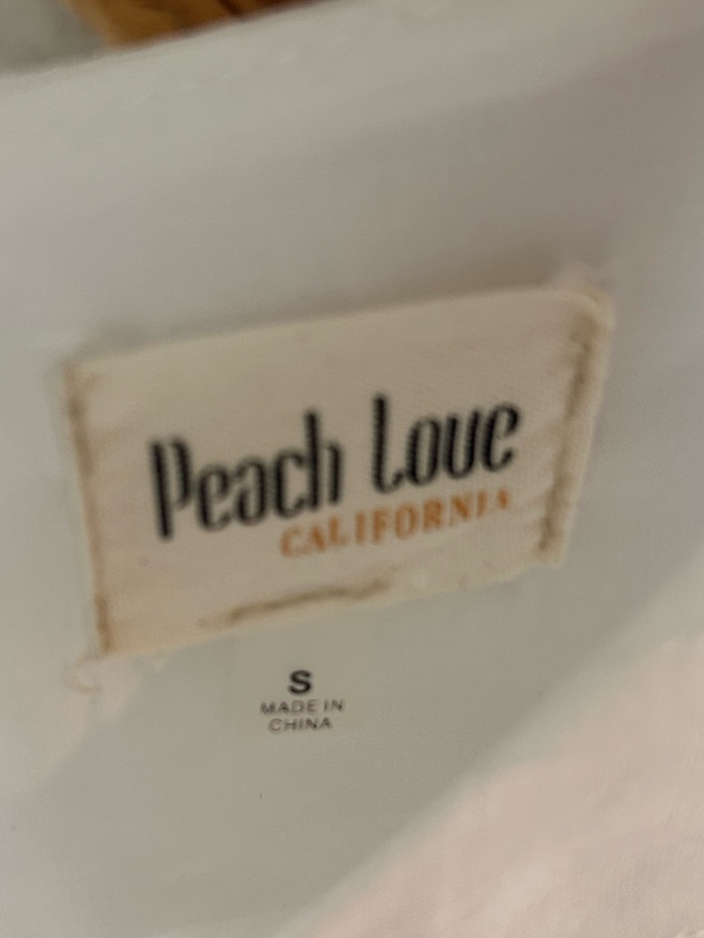 Peach Love White Ruffle Sundress Boho Mini Dress Flutter Sleeve Cottagecore S - Picture 3 of 6